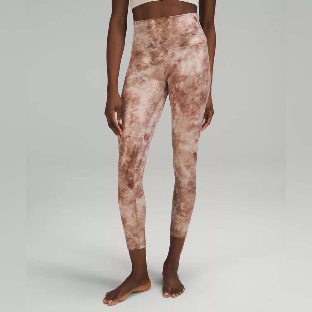 lululemon athletica Brown Tie-Dye High-Rise Leggings
